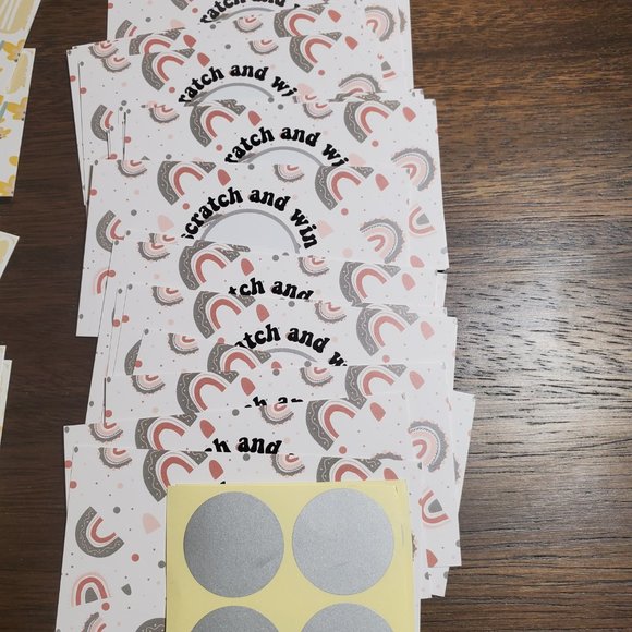 Scratch & Win-Thank You Cards- Party-Happy Rainbows - 40… - Picture 2 of 7